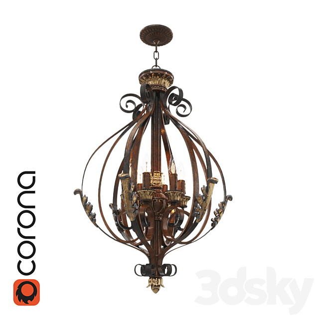 Livex Villa Verona 855 Foyer Pendant 3DSMax File - thumbnail 1