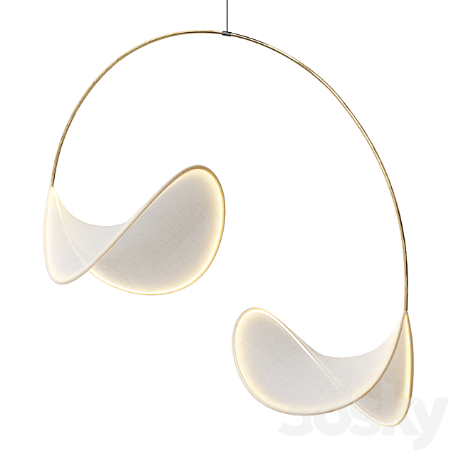 llll-02 fabric pendant light 3ds Max - thumbnail 1