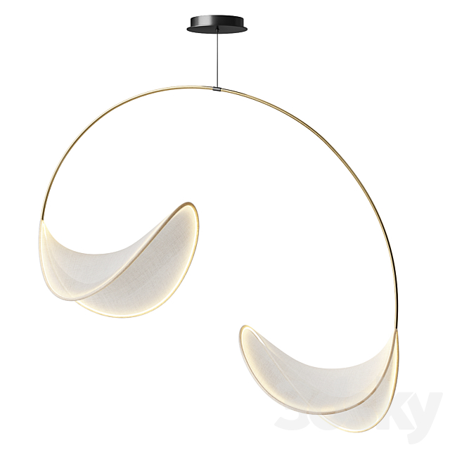 llll-02 fabric pendant light 3ds Max - thumbnail 2