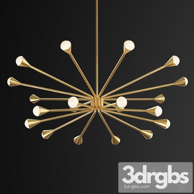 Lody chandelier by tech lighting 3dsmax Download - thumbnail 1