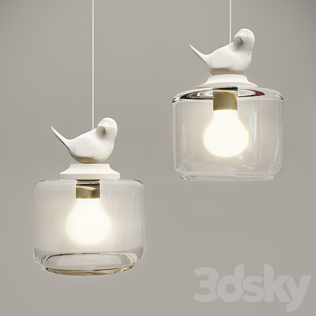 Loft Industry Glass Bird Pendant 3DSMax File - thumbnail 1