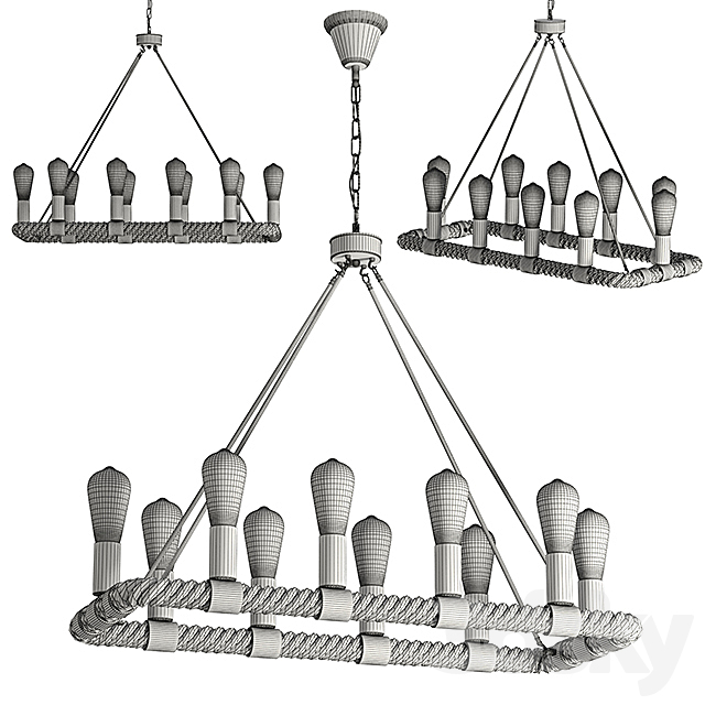 LOFT ROPE CHANDELIER 3DSMax File - thumbnail 3