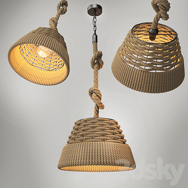 loft-style country pendant lamp 3DSMax File - thumbnail 1