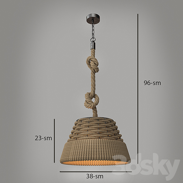 loft-style country pendant lamp 3DSMax File - thumbnail 3