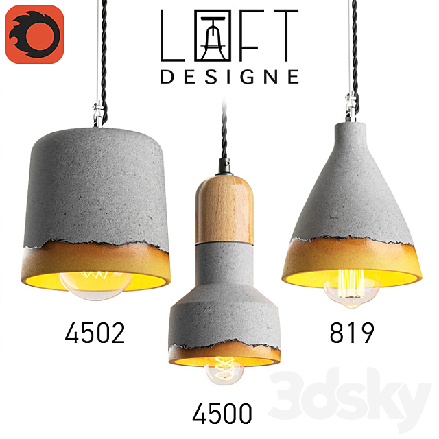 LoftDesigne Pendant Light 4502.4500.819 3DSMax File - thumbnail 1