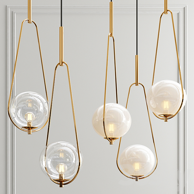 Loop Brass Kare Pendant Lamp 3DSMax File - thumbnail 1