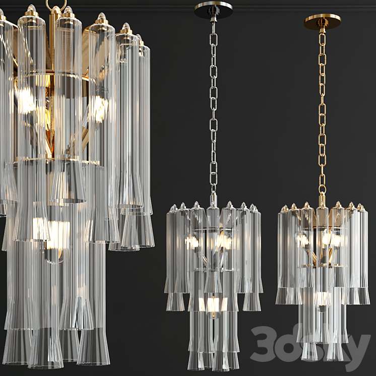 Lorelei Petite Waterfall Chandelier 3DS Max Model - thumbnail 2