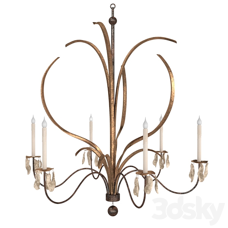 Low Country MARSH GRASS GRANDE CHANDELIER 3DS Max Model - thumbnail 3