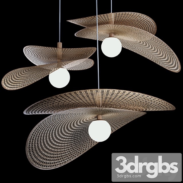 Luciole Rattan Pendant Light By La Vie 3dsmax Download - thumbnail 1