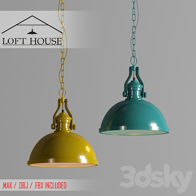 Luminaire suspension LOFT HOUSE P-194. P-195. P-196. P-197 3DSMax File - thumbnail 1