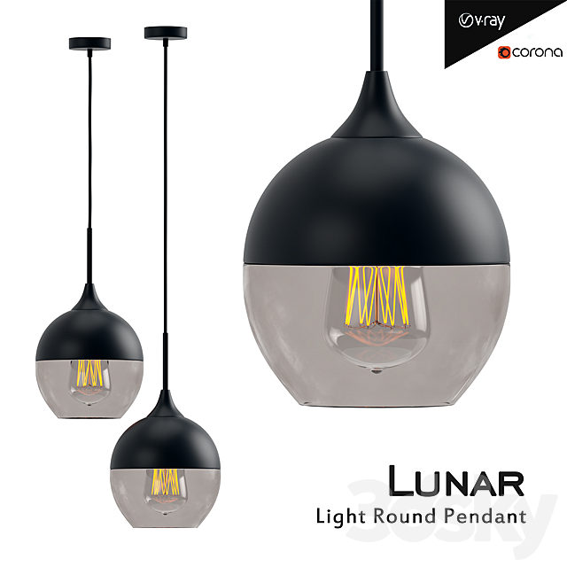 Lunar Light Round Pendant 3DSMax File - thumbnail 1