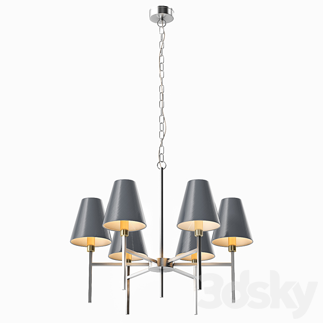 LuxDeco Lucerne 6-Arm Chandelier 3DSMax File - thumbnail 2