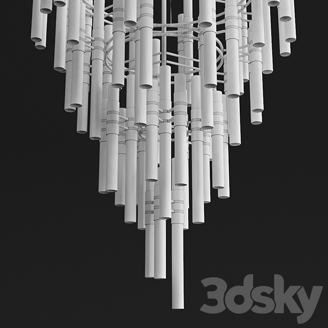 LUXXY Waterfall Chandelier 3DSMax File - thumbnail 2