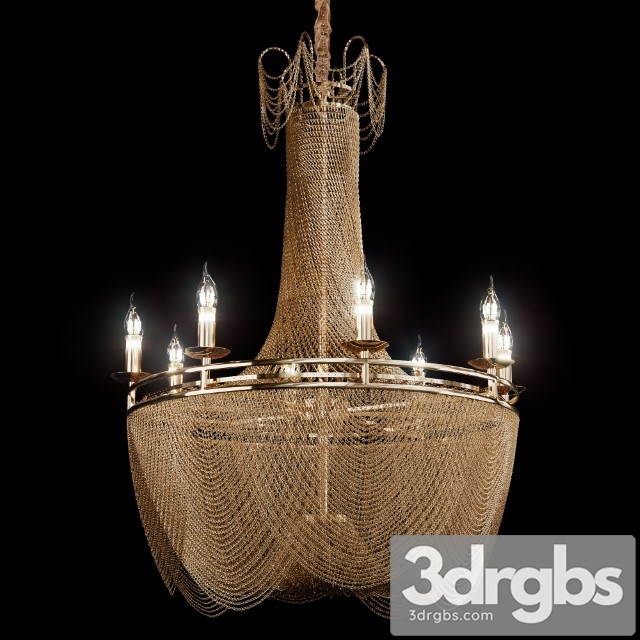 Machine Aluminum Chain Chandelier 3dsmax Download - thumbnail 1