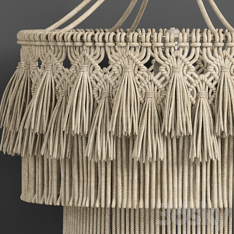 macrame chandelier 02 3DS Max Model - thumbnail 2