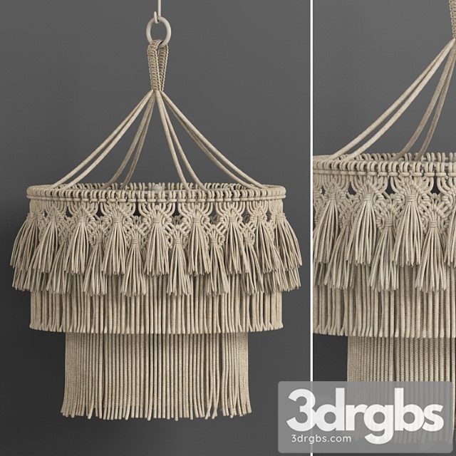 Macrame chandelier 02 - thumbnail 1