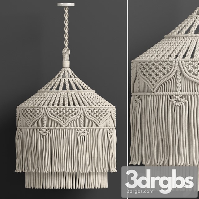 Macrame chandelier 05 - thumbnail 1