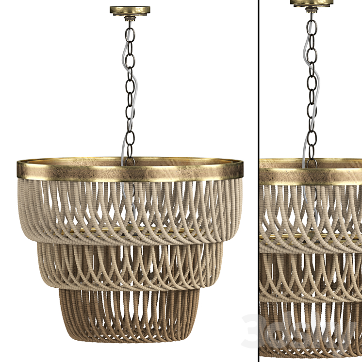 macrame chandelier 09 3DS Max Model - thumbnail 1