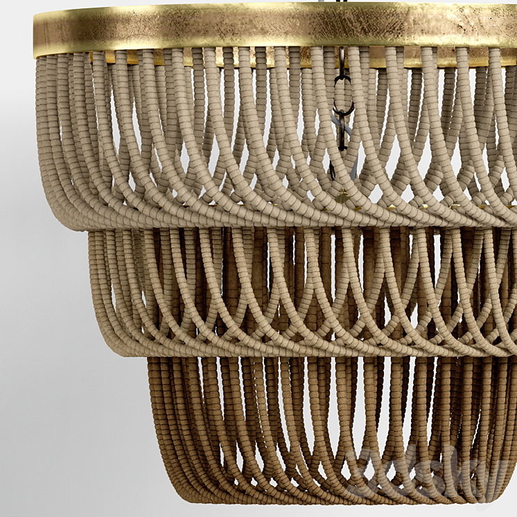 macrame chandelier 09 3DS Max Model - thumbnail 2