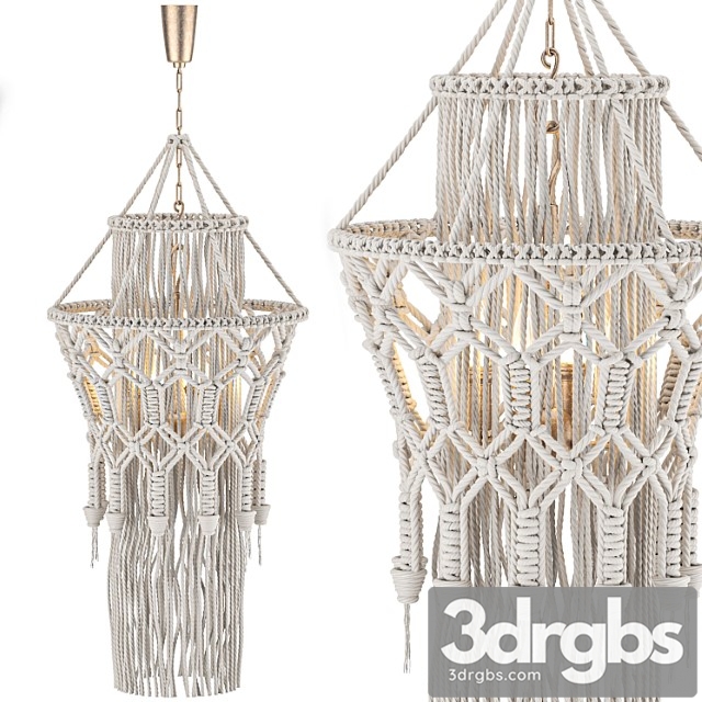 Macrame chandelier 2 - thumbnail 1