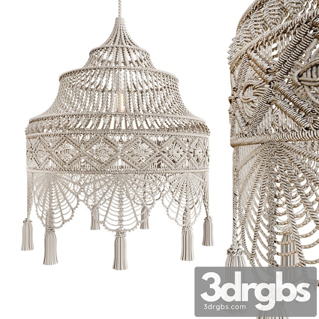 Macrame Chandelier 3 3dsmax Download - thumbnail 1