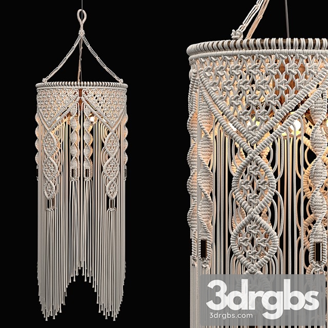 Macrame Pendant Light 2 3dsmax Download - thumbnail 1