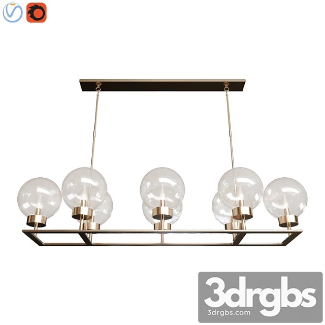 Maisie glass globe chandelier - thumbnail 1