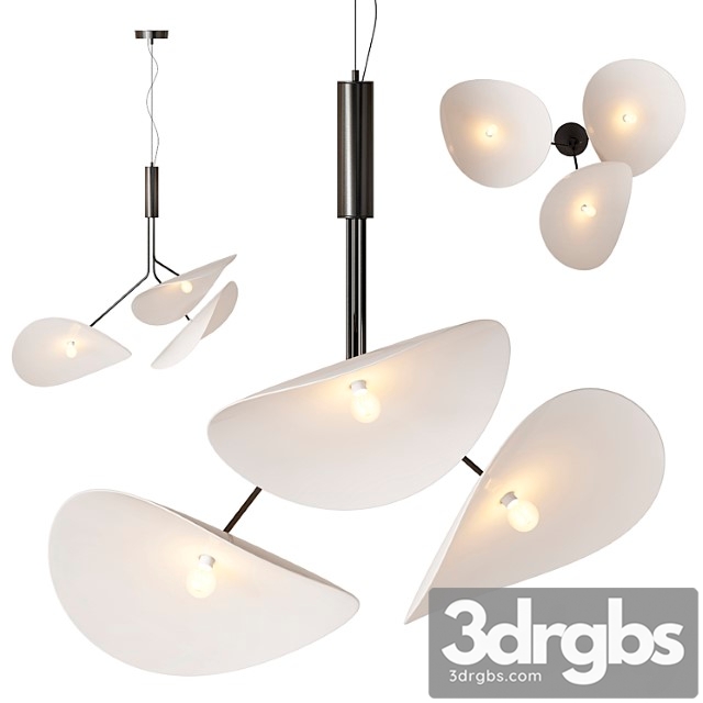 Manta Triple Pendant Light 3dsmax Download - thumbnail 1