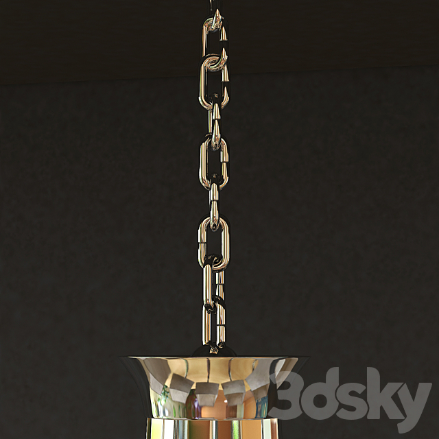 Mantra Akira Pendant Lamp Cromo _ Crema 8L 3DS Max Model - thumbnail 2