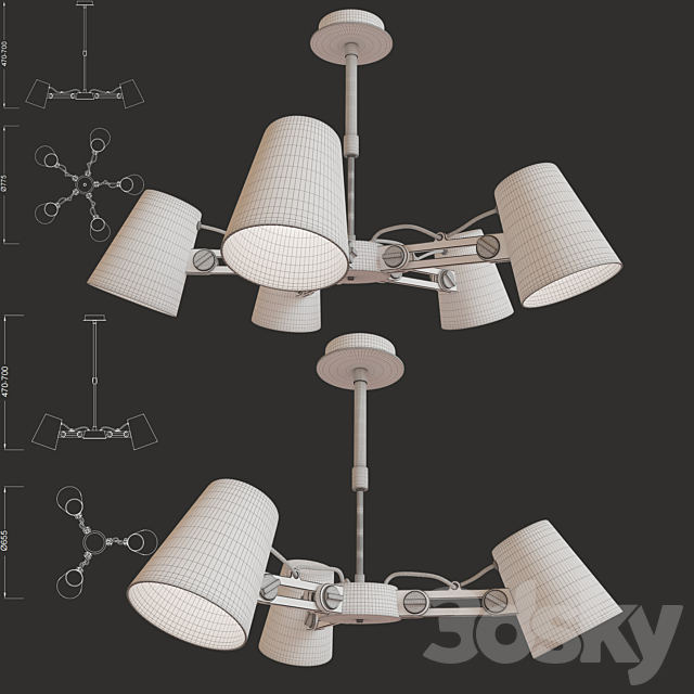 Mantra Looker Pendant Lamp 3DSMax File - thumbnail 3