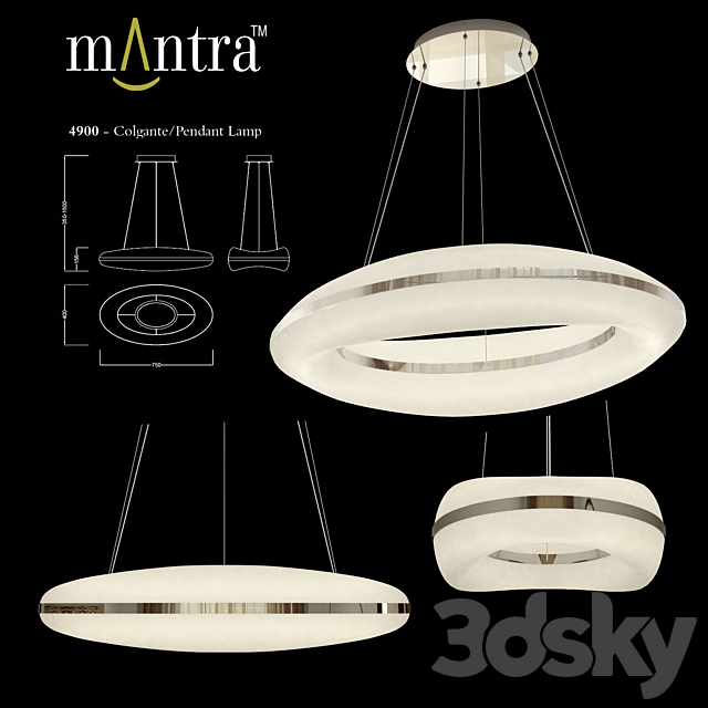 Mantra Oakley Pendant Lamp 3DSMax File - thumbnail 1