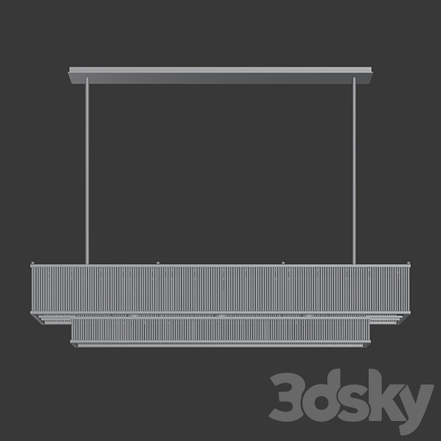 Marais Linear Chandelier 60 Restoration Hardware 3DS Max Model - thumbnail 2