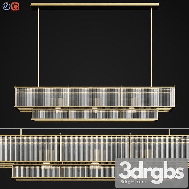 Marais linear chandelier 60 restoration hardware - thumbnail 1