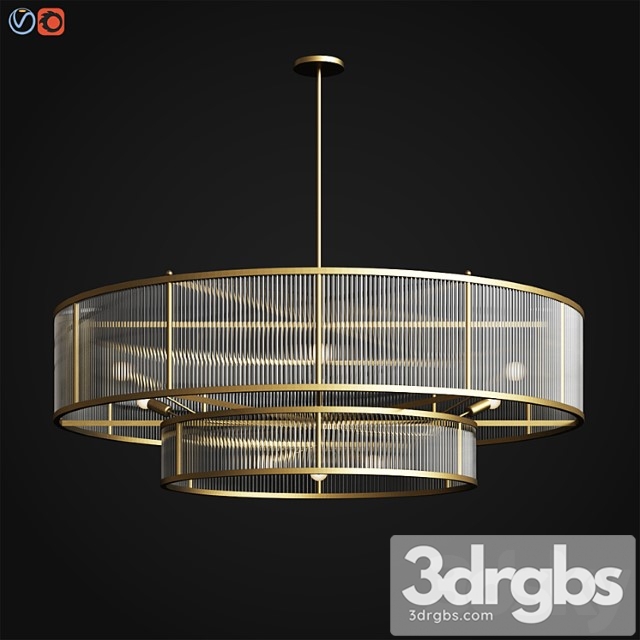 Marais round chandelier 72 restoration hardware 3dsmax Download - thumbnail 1