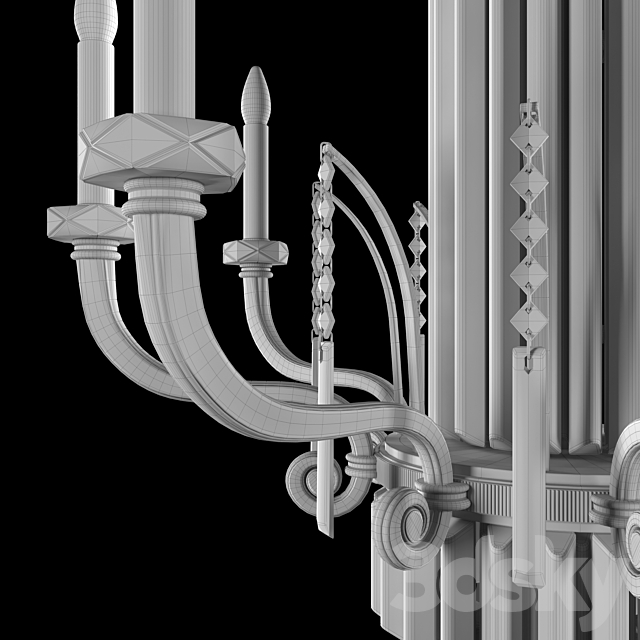 Mariner lighting. Chandelier pendant pen 3DS Max Model - thumbnail 3