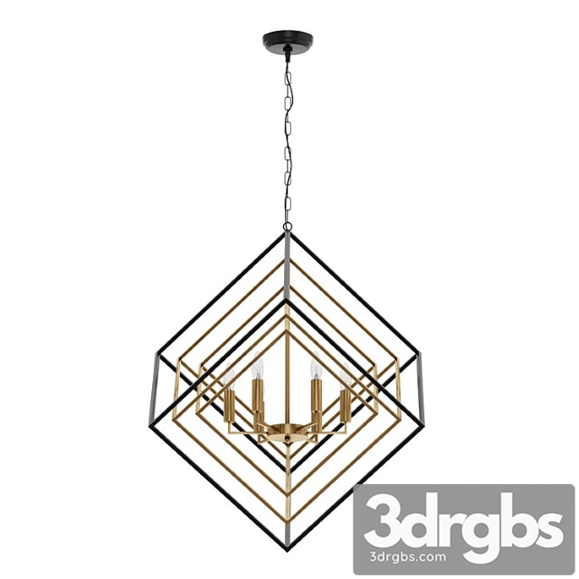 Marshallton dimmable geometric chandelier by brayden studio - thumbnail 1