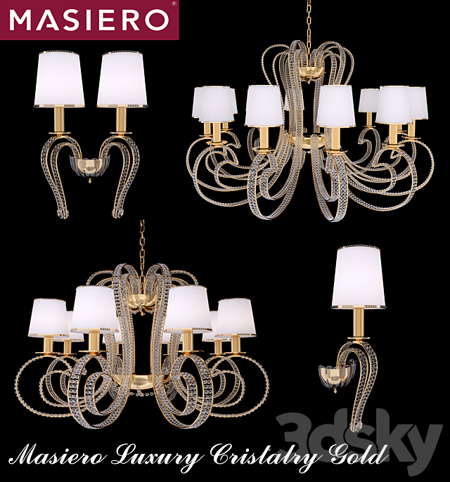 Masiero Luxury Cristalry Gold 3DSMax File - thumbnail 1