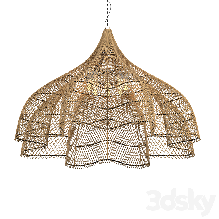 Matador Wicker Chandelier X-Large 3DS Max Model - thumbnail 2