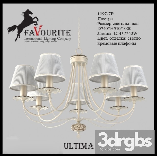 Maytoni Lighting Olivia Elegant Chandelier 3dsmax Download - thumbnail 1