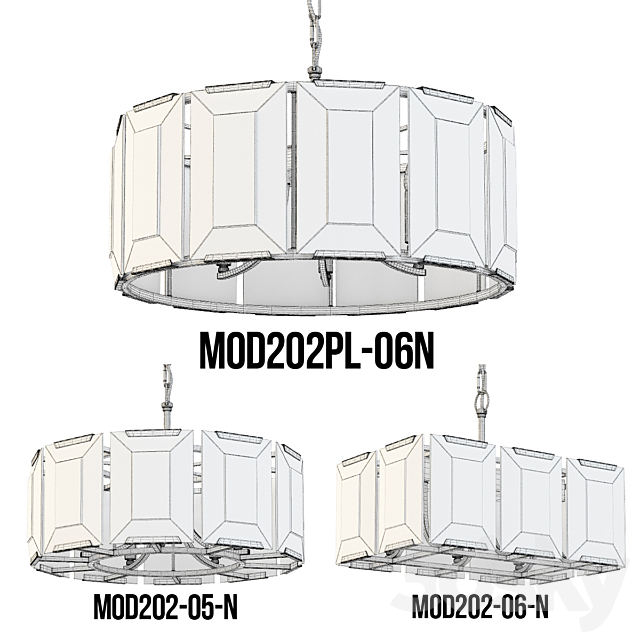 Maytoni Modern Cerezo Chandeliers 3DS Max Model - thumbnail 2