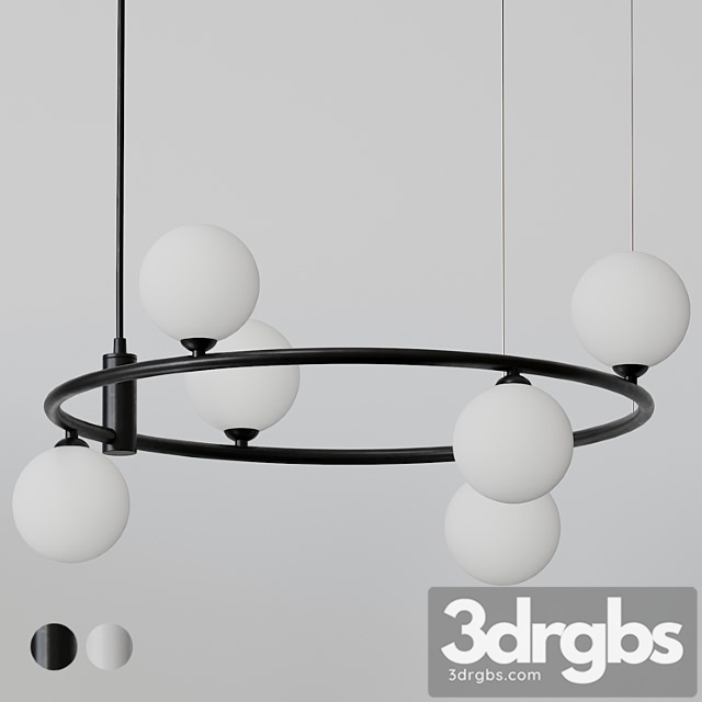 Maytoni Modern Pendant Ring Light Black And White 3dsmax Download - thumbnail 1