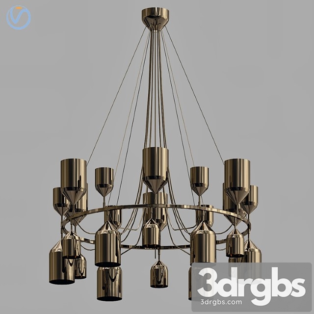 Metalarte copacabana queen 3 pendant lamp 3dsmax Download - thumbnail 1