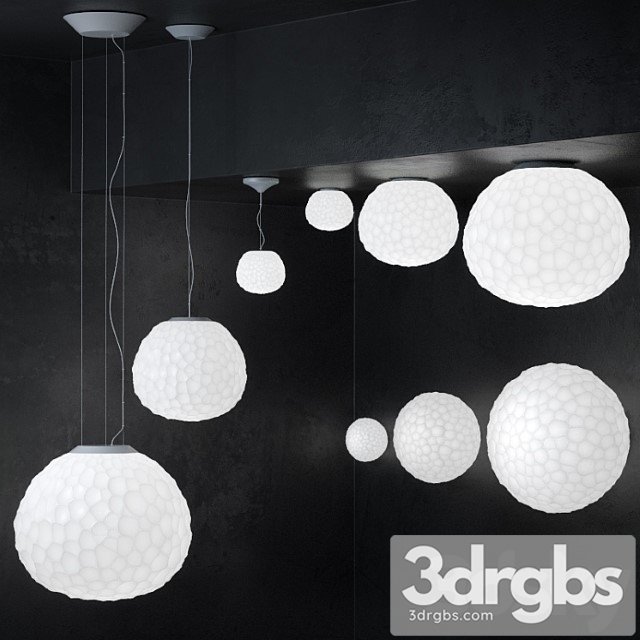 Meteorite lamp – suspension and wall collection 3dsmax Download - thumbnail 1