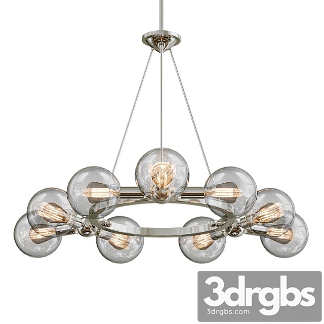 Mid-century modern 9-light chandelier - thumbnail 1