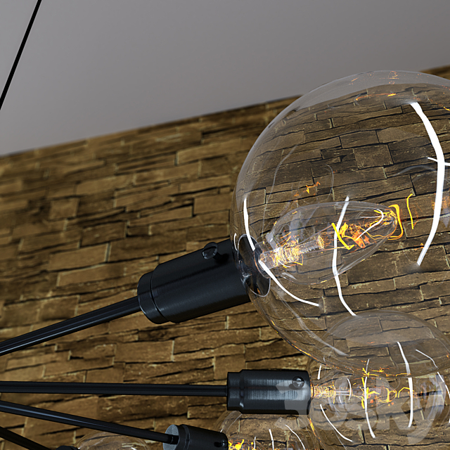 Mid century orb chandelier by Pottery Barn 3DSMax File - thumbnail 3