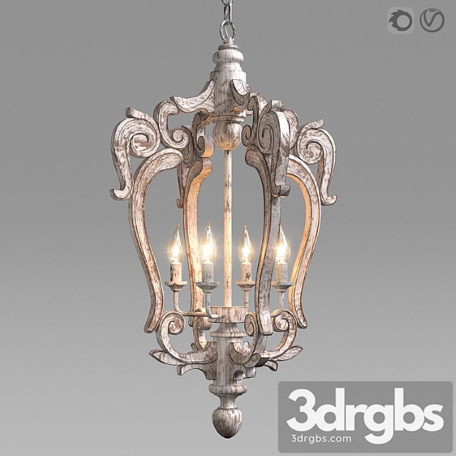 Millou large pendant restoration hardware 3dsmax Download - thumbnail 1