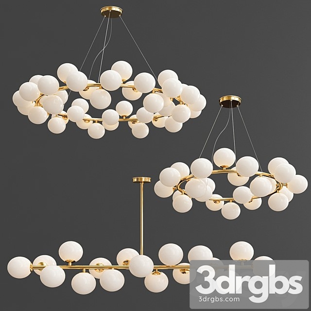 Mimosa Chandelier Collection 3dsmax Download - thumbnail 1