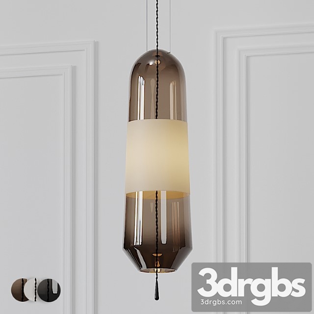 Mini glass pendant light 3 different materials 3dsmax Download - thumbnail 1