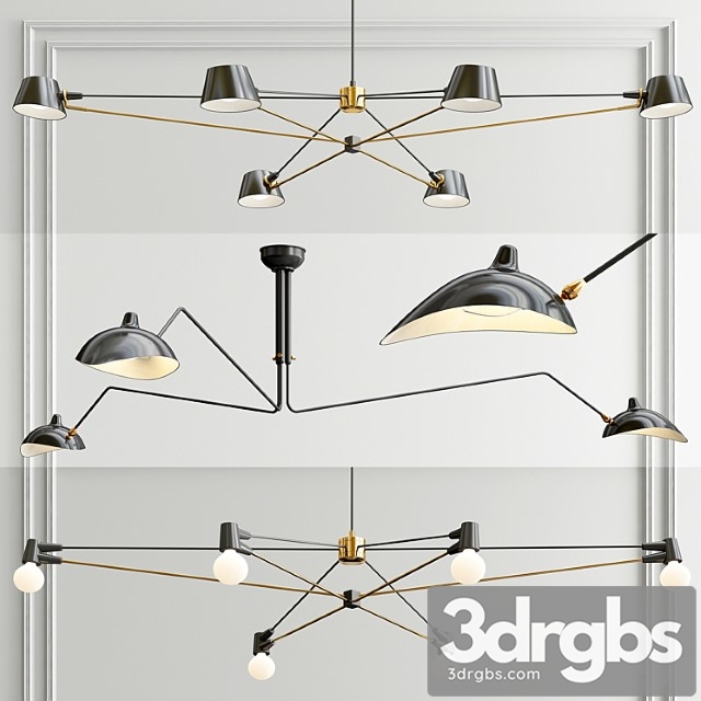 Minimalist chandelier – 3 type 3dsmax Download - thumbnail 1