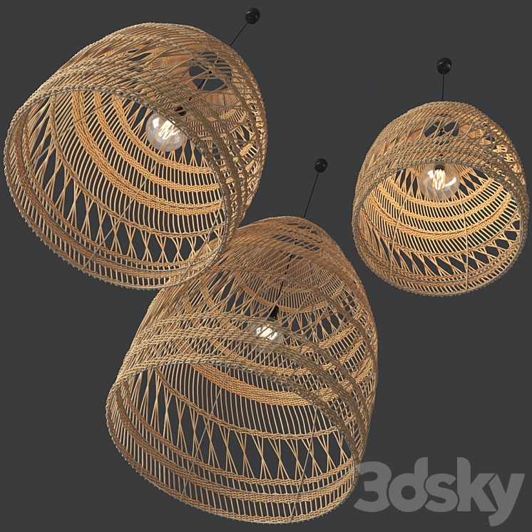 Miriam Rattan Pendant 3DS Max Model - thumbnail 2